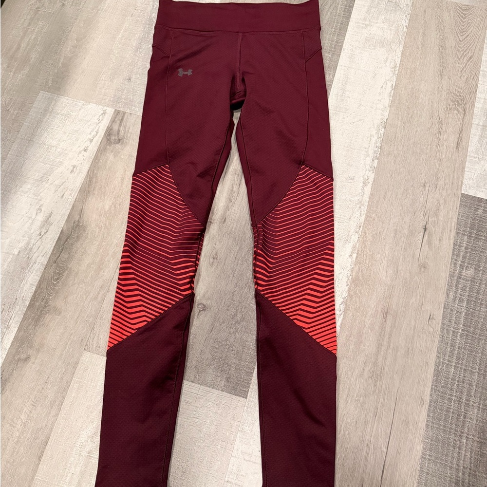 Under Armour Maroon and Orange Leggings